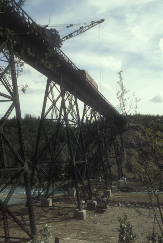 ak-12-07 Denali National Park, work train, crane